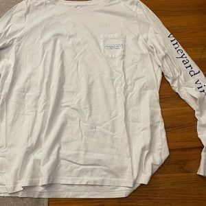 Long Sleeve Vineyard Vines Tee, Hibiscus